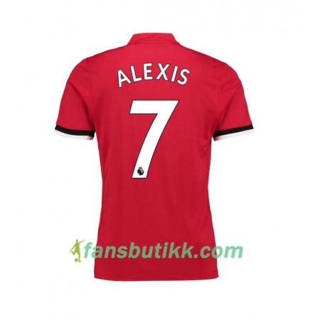 Fotballdrakt Manchester United Alexis Sanchez 7 Hjemmetrøye 2017-2018 Kortermet