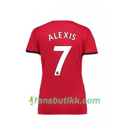 Fotballdrakt Manchester United Alexis Sanchez 7 Dame Bortetrøye 2017-2018 Kortermet