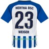 Fotballdrakt Hertha BSC Weiser 23 Hjemmetrøye 2017-2018 Kortermet