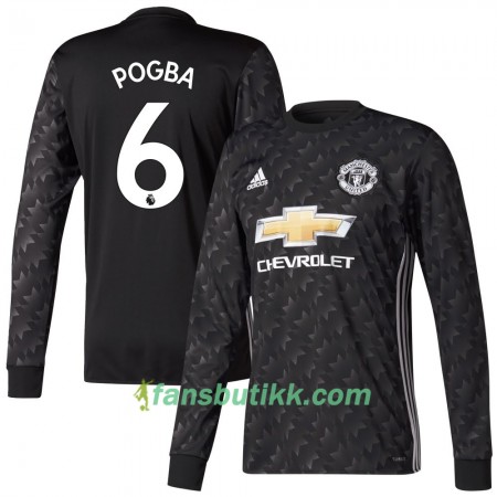 Fotballdrakt Manchester United Pogba 6 Bortetrøye 2017-2018 Langermet