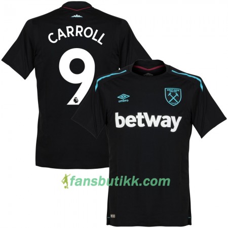 Fotballdrakt West Ham United Carroll 9 Bortetrøye 2017-2018 Kortermet