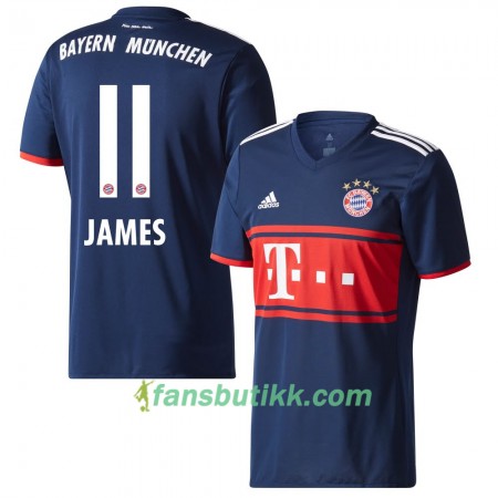 Fotballdrakt FC Bayern München James 11 Bortetrøye 2017-2018 Kortermet