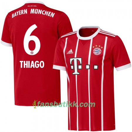 Fotballdrakt FC Bayern München Thiago 6 Hjemmetrøye 2017-2018 Kortermet