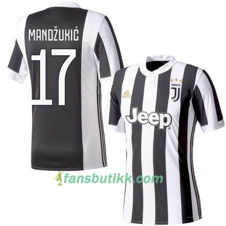 Fotballdrakt Juventus Mandzukic 17 Hjemmetrøye 2017-2018 Kortermet