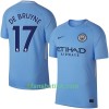 Fotballdrakt Manchester City De Bryune Hjemmetrøye 2017-2018 Kortermet