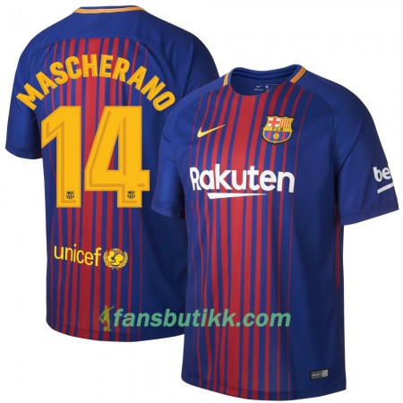 Fotballdrakt FC Barcelona Mascherano 14 Hjemmetrøye 2017-2018 Kortermet