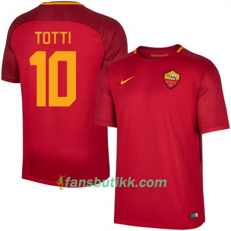 Fotballdrakt AS Roma Totti 10 Hjemmetrøye 2017-2018 Kortermet
