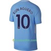 Fotballdrakt Manchester City Kun Agüero Hjemmetrøye 2017-2018 Kortermet
