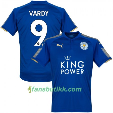 Fotballdrakt Leicester City Vardy Hjemmetrøye 2017-2018 Kortermet