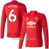 Fotballdrakt Manchester United Pogba 6 Hjemmetrøye 2017-2018 Langermet