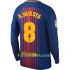 Fotballdrakt FC Barcelona A. Iniesta 8 Hjemmetrøye 2017-2018 Langermet