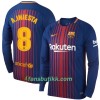 Fotballdrakt FC Barcelona A. Iniesta 8 Hjemmetrøye 2017-2018 Langermet