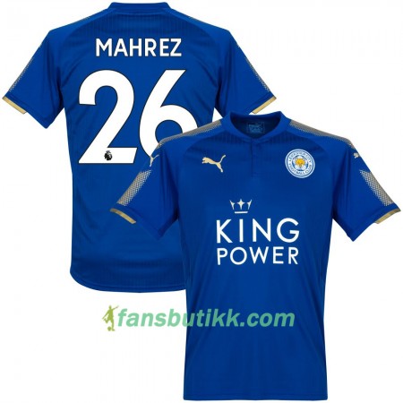 Fotballdrakt Leicester City Mahrez Hjemmetrøye 2017-2018 Kortermet