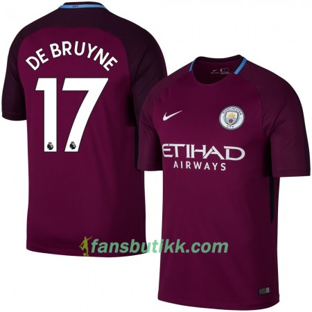 Fotballdrakt Manchester City De Bruyne Bortetrøye 2017-2018 Kortermet