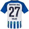 Fotballdrakt Hertha BSC Selke 27 Hjemmetrøye 2017-2018 Kortermet