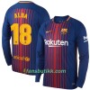 Fotballdrakt FC Barcelona Alba Hjemmetrøye 2017-2018 Langermet