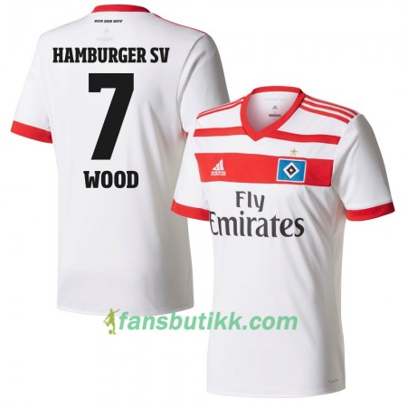 Fotballdrakt Hamburger SV Wood 7 Hjemmetrøye 2017-2018 Kortermet