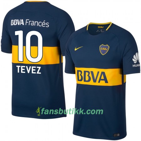 Fotballdrakt Boca Juniors Tevez Hjemmetrøye 2017-2018 Kortermet