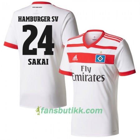Fotballdrakt Hamburger SV Sakai 24 Hjemmetrøye 2017-2018 Kortermet