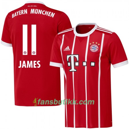 Fotballdrakt FC Bayern München James 11 Hjemmetrøye 2017-2018 Kortermet