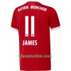 Fotballdrakt FC Bayern München James 11 Hjemmetrøye 2017-2018 Kortermet