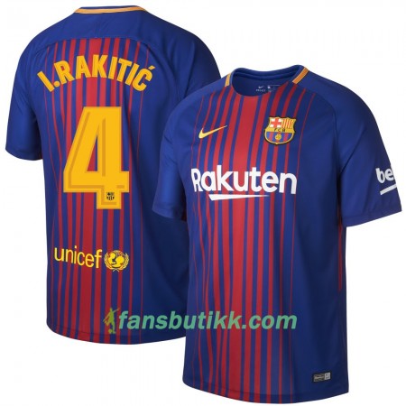 Fotballdrakt FC Barcelona I. Rakitic 4 Hjemmetrøye 2017-2018 Kortermet