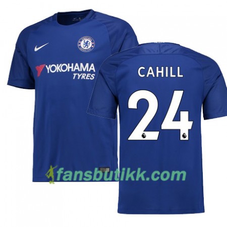Fotballdrakt Chelsea CAHILL 24 Hjemmetrøye 2017-2018 Kortermet