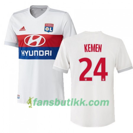 Fotballdrakt Olympique Lyonnais OLIVIER KEMEN 24 Hjemmetrøye 2017-2018 Kortermet