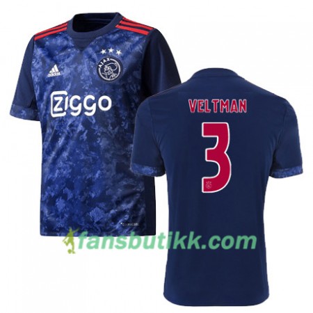 Fotballdrakt AFC Ajax JOEL VELTMAN 3 Bortetrøye 2017-2018 Kortermet