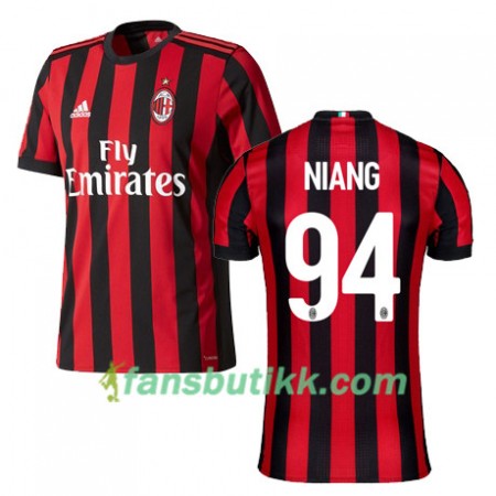 Fotballdrakt AC Milan NIANG 94 Hjemmetrøye 2017-2018 Kortermet
