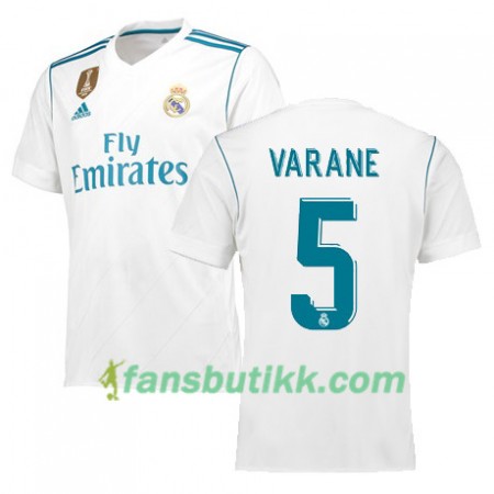 Fotballdrakt Real Madrid VARANE 5 Hjemmetrøye 2017-2018 Kortermet