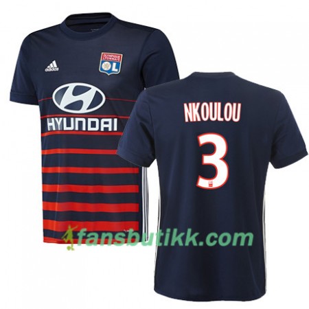 Fotballdrakt Olympique Lyonnais NICOLAS NKOULOU 3 Bortetrøye 2017-2018 Kortermet