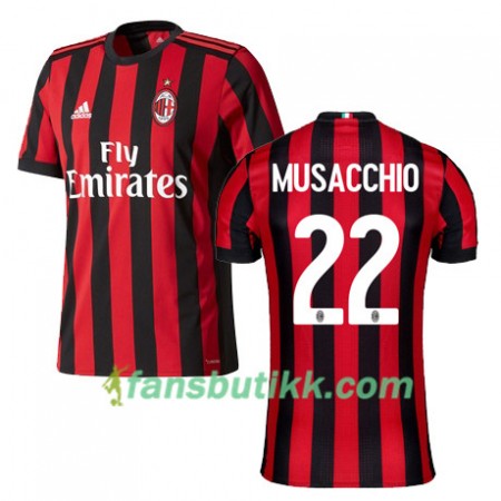 Fotballdrakt AC Milan MUSACCHIO 22 Hjemmetrøye 2017-2018 Kortermet