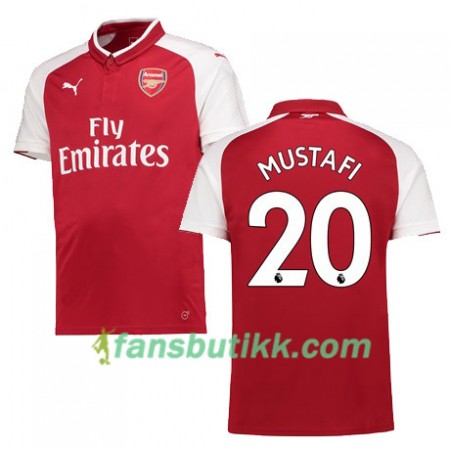 Fotballdrakt Arsenal MUSTAFI 20 Hjemmetrøye 2017-2018 Kortermet