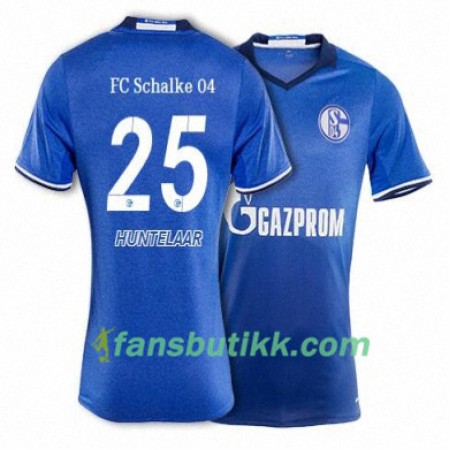 Fotballdrakt FC Schalke 04 HUNTELAAR 25 Hjemmetrøye 2017-2018 Kortermet