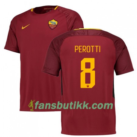 Fotballdrakt AS Roma PEROTTI 8 Hjemmetrøye 2017-2018 Kortermet