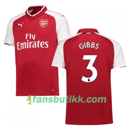 Fotballdrakt Arsenal GIBBS 3 Hjemmetrøye 2017-2018 Kortermet