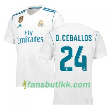 Fotballdrakt Real Madrid DANI CEBALLOS 24 Hjemmetrøye 2017-2018 Kortermet