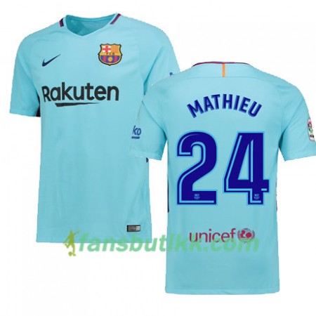 Fotballdrakt FC Barcelona MATHIEU 24 Bortetrøye 2017-2018 Kortermet
