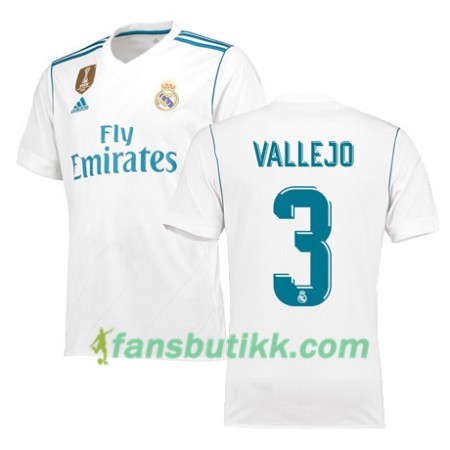 Fotballdrakt Real Madrid JESUS VALLEJO 3 Hjemmetrøye 2017-2018 Kortermet