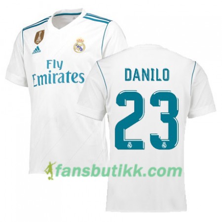 Fotballdrakt Real Madrid DANILO 23 Hjemmetrøye 2017-2018 Kortermet
