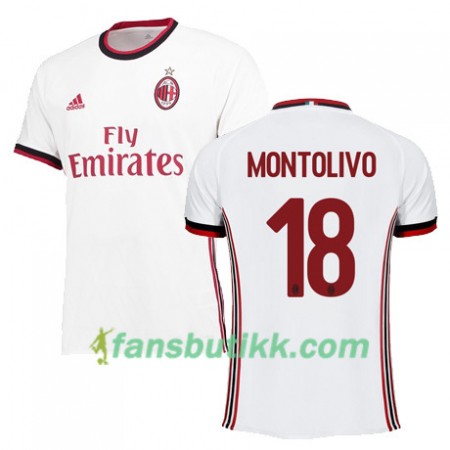 Fotballdrakt AC Milan MONTOLIVO 18 Bortetrøye 2017-2018 Kortermet