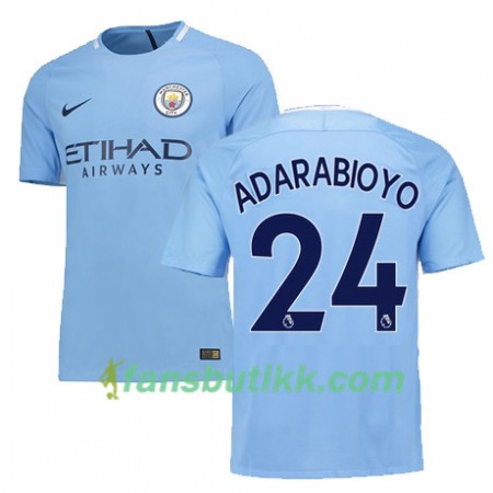 Fotballdrakt Manchester City ADARABIOYO 24 Hjemmetrøye 2017-2018 Kortermet