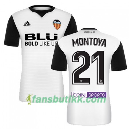 Fotballdrakt Valencia CF MONTOYA Hjemmetrøye 2017-2018 Kortermet