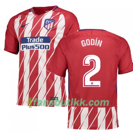 Fotballdrakt Atlético Madrid GODIN 2 Hjemmetrøye 2017-2018 Kortermet