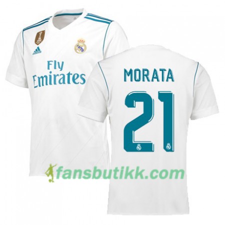 Fotballdrakt Real Madrid MORATA 21 Hjemmetrøye 2017-2018 Kortermet
