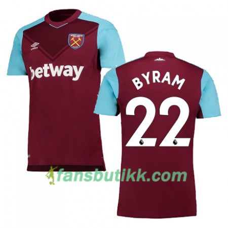 Fotballdrakt West Ham United BYRAM Hjemmetrøye 2017-2018 Kortermet