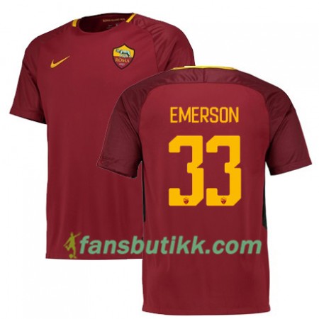 Fotballdrakt AS Roma EMERSON 33 Hjemmetrøye 2017-2018 Kortermet