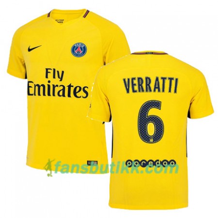 Fotballdrakt Paris SG MARCO VERRATTI 6 Bortetrøye 2017-2018 Kortermet