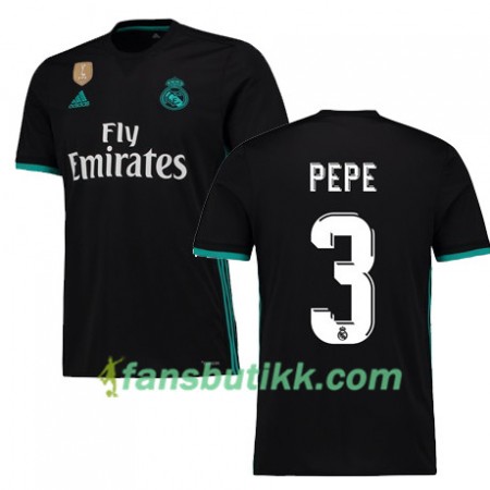 Fotballdrakt Real Madrid PEPE 3 Bortetrøye 2017-2018 Kortermet